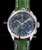 BLS Replica V2 Breitling Premier B01 Chronograph 42 Dark Green Dial Stainless Steel Watch